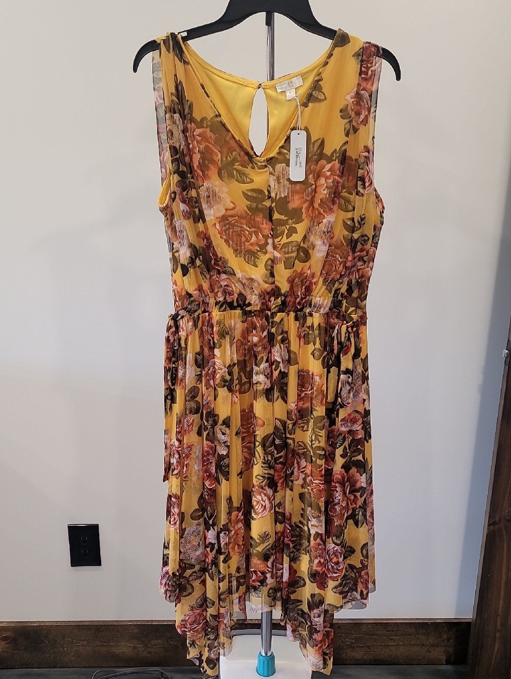 Charming Charlie Yellow Floral High-Low Dress